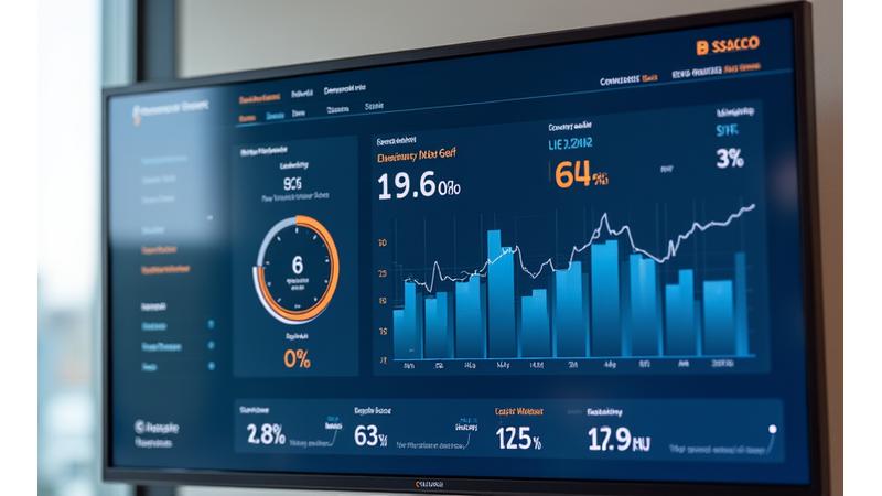 Panel de control financiero mostrando gráficos de rendimiento, precisión y velocidad de alertas