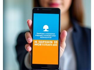 Mano sosteniendo un smartphone con notificación de alerta bursátil