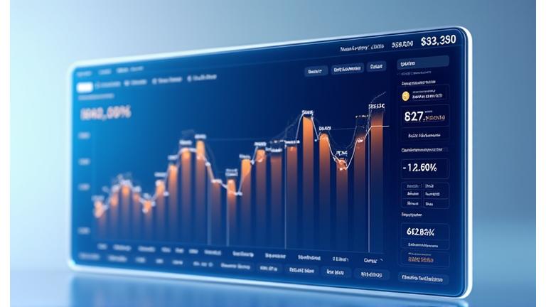 Gráfico de líneas que muestra la capitalización de mercado de criptomonedas y barras que indican la dominancia de Bitcoin, con datos actuales.