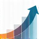 Flecha ascendente en un gráfico de líneas, indicando tendencias y proyecciones de mercado.